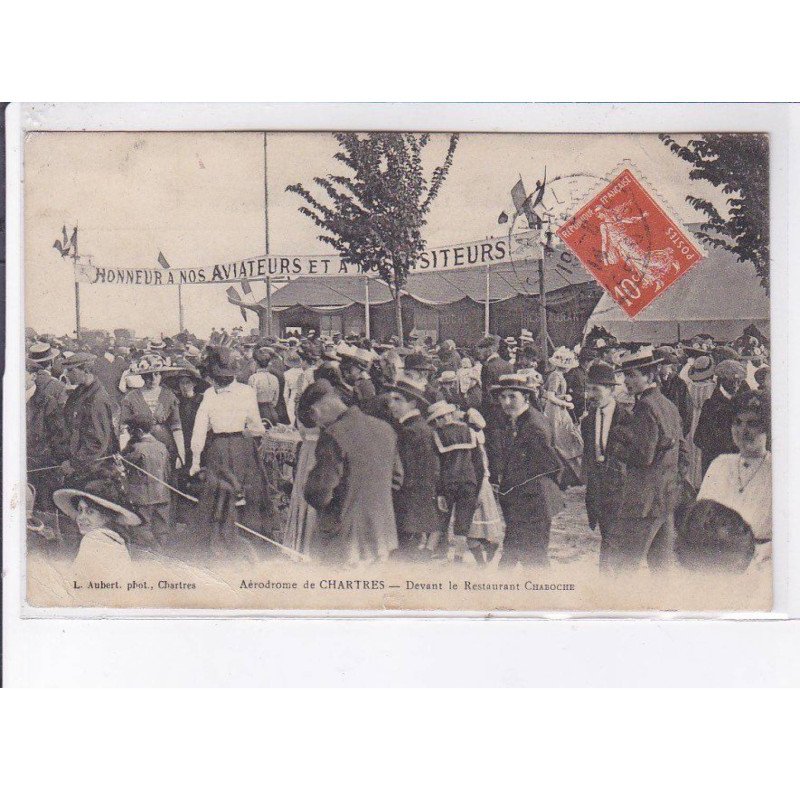 CHARTRES: aviation, aérodrome de chartres, devant le restaurant charoche - état