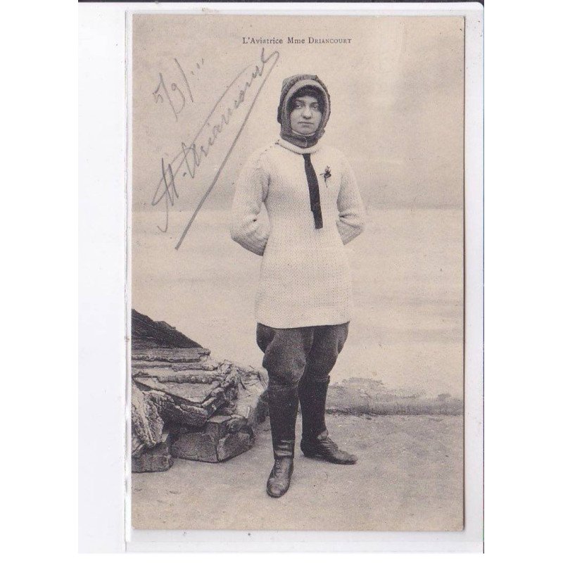 SOMME: aviation, aviatrice Mme Driancourt, autographe - très bon état SOMME: aviation, aviatrice Mme Driancourt, autographe - très bon état