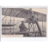 LE CROTOY: aviation, école aviation des frères caudron, aviateur Guilbeaux sur biplan caudron - très bon état