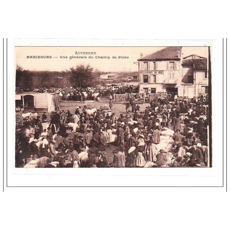 MARINGUES : vue generale du champ de foire - tres bon etat