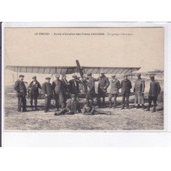 LE CROTOY: école aviation frères caudron, un groupe d'aviateurs - très bon état