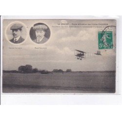 LE CROTOY: école aviation frères caudron volant devant la commission de l'armée 1911 - très bon état