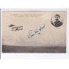 LE CROTOY: école aviation frères caudron, chef-pilote E. De Laet sur biplan caudron autographe - état