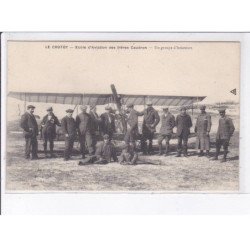 LE CROTOY: école aviation frères caudron, un groupe d'aviateur - état