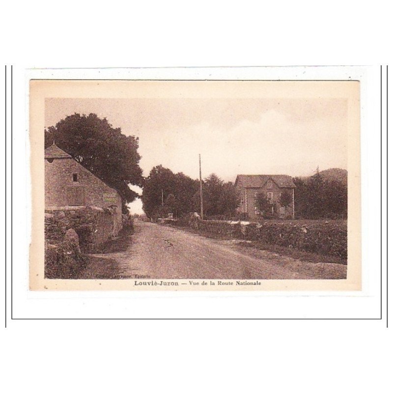 LOUVIE-JUZON : vue de la route nationale - tres bon etat
