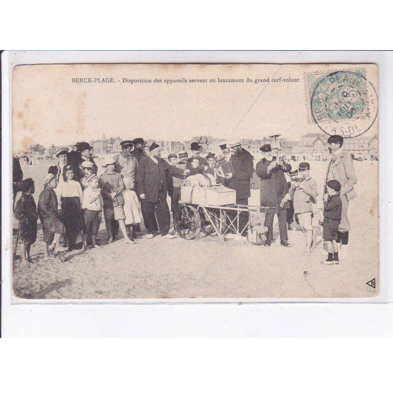 BERCK: aviation, disposition des appareils servant au lancement du grand cerf-volant - état