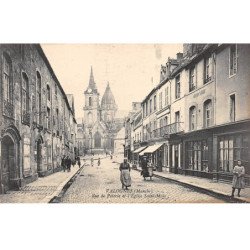 VALOGNES - Rue de Poterie et l'Eglise Saint Malo - très bon état