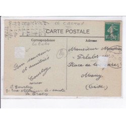 LE CROTOY: aviation Lt. fargues et son biplan caudron frères - état