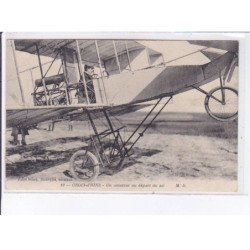 CROIX-D'HINS: aviation, un aviateur au départ du sol - très bon état