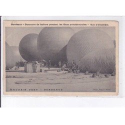 BORDEAUX: ballon rond, aviation, concours de ballons pendant fête présidentielles vue d'ensemble - état