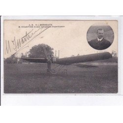 BORDEAUX: Issartier et son aéroplane deperdussin, autographe - état