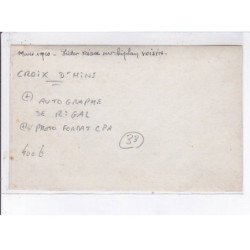 CROIX-D'HINS: aviation, autographe de Rigal, photo format CPA - très bon état