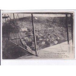 ARCACHON: aviation plage devant grand-hôtel à 600 mètres sur hydravion Farman de Gaubert L. Neveu - très bon état