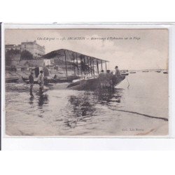 ARCACHON: aviation atterrissage d'hydravion sur la plage - état