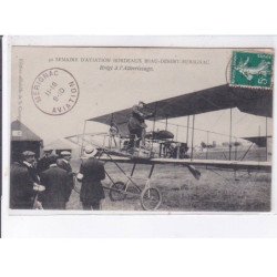 BORDEAUX BEAU-DESERT-MERIGNAC: semaine d'aviation, brégi à l'atterrissage, cachet - très bon état