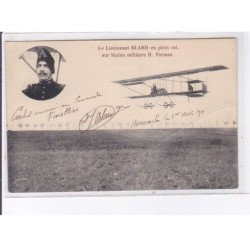 ETAMPES: aviation lt. Blard en plein vol sur biplan militaire H. Farman - état