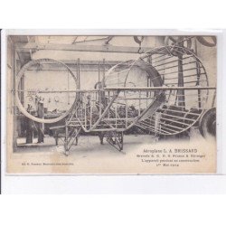 aviation, aéroplane L.A. Brissard l'appareil pendant sa construction 1er mai 1914 - état