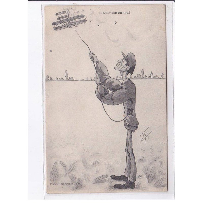 LE MANS: aviation 1908, illustration - très bon état LE MANS: aviation 1908, illustration - très bon état