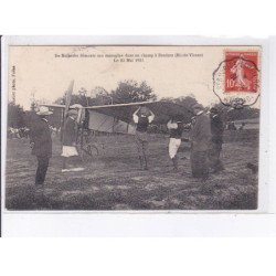 BESSINES: aviation, malherbe démonte son monoplan dans un champ à bessines 1911 - très bon état