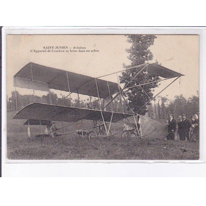 SAINT-JUNIEN: aviation, appareil de crochon se brise dans un arbre - très bon état