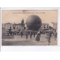 SAINT-JEAN-D'ANGELY: place de l'hôtel-de-ville, ascension d'un ballon - état