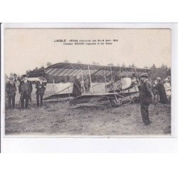 L'AIGLE: aviation, fête 1912, aviateur borano a gauche et son biplan - très bon état