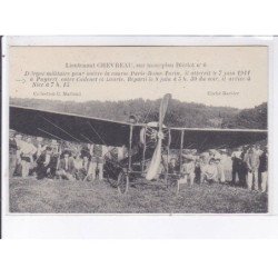 PUYVERT: délégué militaire pour suivre la course, aviation, lt. Chevreau sur monoplan blériot n°6 - très bon état