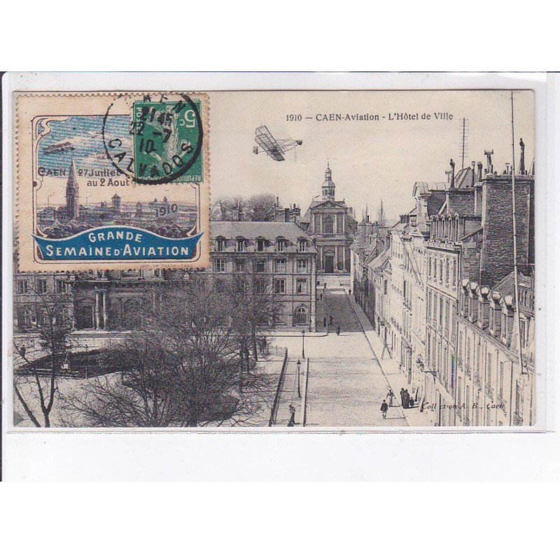 CAEN: aviation l'hôtel de ville, vignette - état