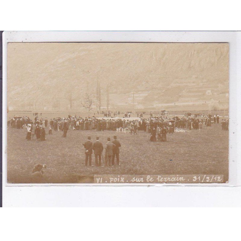 FOIX: sur le terrain, 1912, aviation ( Marcel Brindejonc des Moulinais )- très bon état