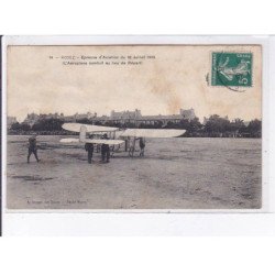 RODEZ: épreuve d'aviation 1910 aéroplane conduit au lieu de départ - état