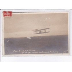 PAU: aviation, école d'aviation, Mr. Wright planant au-dessus du pont-long - très bon état