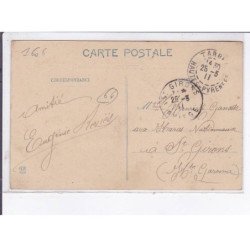 PAU: aviation, 1911, Lt. Princeteau gêné par la foule vient d'attérrir à tarbes - très bon état