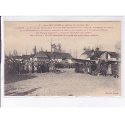 PAU: aviation, raid, 1911, la foule des spectateurs difficilement maintenue par la troupe - très bon état