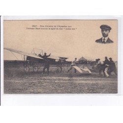 GRAY: fêtes d'aviation 1912, aviateur Béard donnant le signal du fatal "lâchez tout" - très bon état