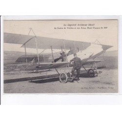 VERDUN: aviation, caporal aviateur Irat centre de verdun et son avion henri farman 80HP - très bon état