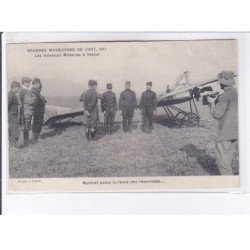 VESOUL: aviation grandes manoeuvres l'est 1911 aviateurs militaires martinet passe la revue des réservis - très bon état