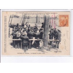 polaire : lancement du Français - le discours du préfet - Autographe Jean Charcot (cachet rare) - très bon état