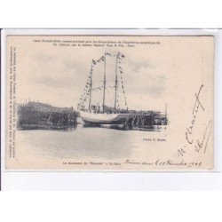 polaire : le lancement du Français à Saint Malo - Autographe Jean Charcot - état