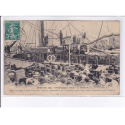 ROUEN: le "pourquoi pas" accostage Charcot commandant expédition antarctique salue la population, polaire - état