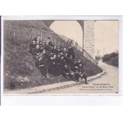 VAL-D'OISE: francs-touristes rally-paper du 22 mars 1908 halte sur la route de la frette - très bon état