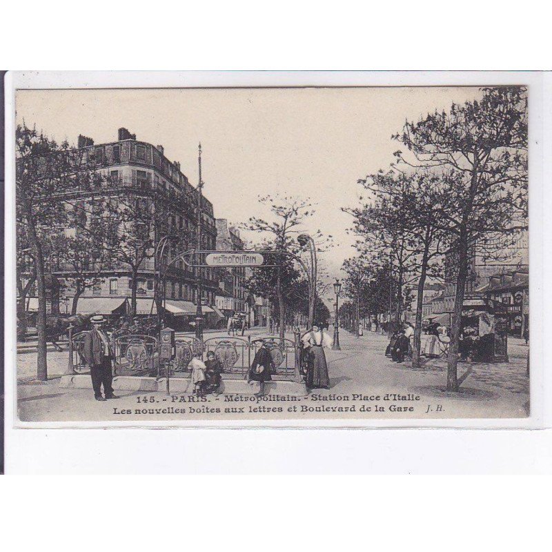 PARIS: 75013 métropolitain, station place d'italie nouvelles boîtes aux lettres 1er tirage - très bon état