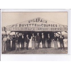 LE HAVRE : carte photo de la Buvette des Courses - Georges LEFAIX (Biere Polaire) - très bon état