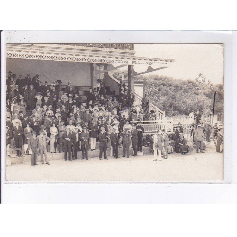 Tours : carte photo des tribunes aux courses hippiques - très bon état