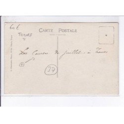 Tours : carte photo des tribunes aux courses hippiques - très bon état