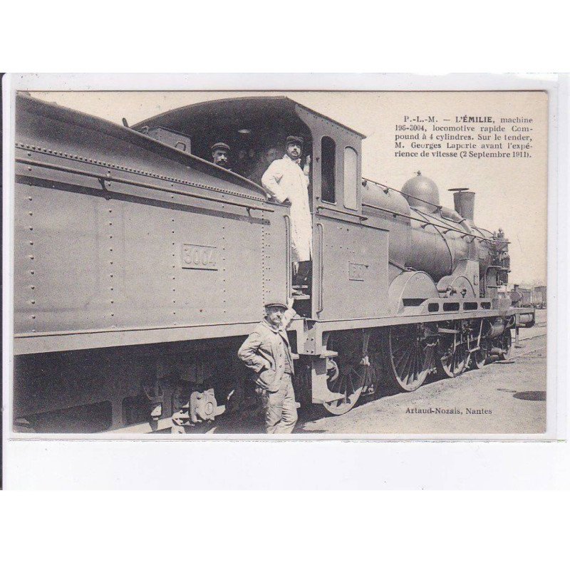 L'Emilie, machine 196-3004 - locomotive rapide (experience de vitesse) : la gare - très bon état
