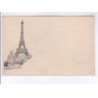 PARIS : la Tour Eiffel gravure par LIBONIS (cachet du sommet en  1889) - état