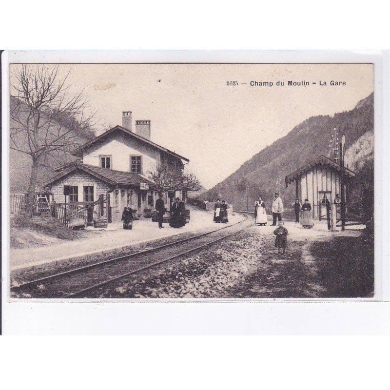 SUISSE NEUFCHÂTEL: champ du moulin, la gare - très bon état