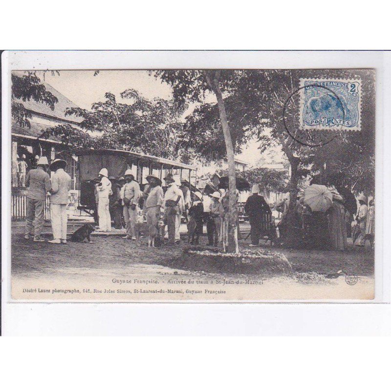 GUYANE: SAINT-JEAN-du-MARONI: arrivée du train, gare, bagne - très bon état
