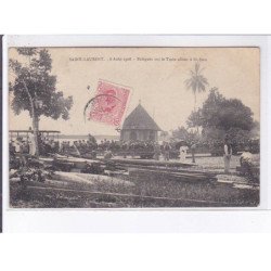 GUYANE - SAINT-LAURENT: 1908, relégués sur le train allant à saint-jean, bagne - très bon état