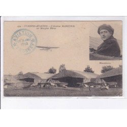 FROSSAY: étampes-aviation aviateur Maneyrol sur monoplan Blériot, cachet frossay - état